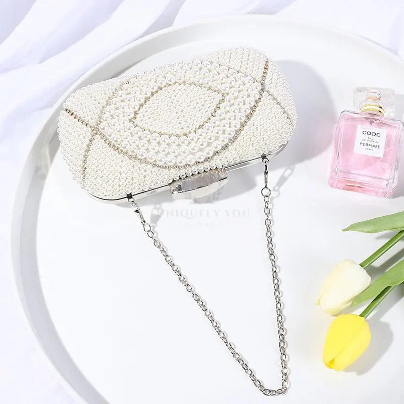 Pearl Beaded Clutch - Uniquely You Online