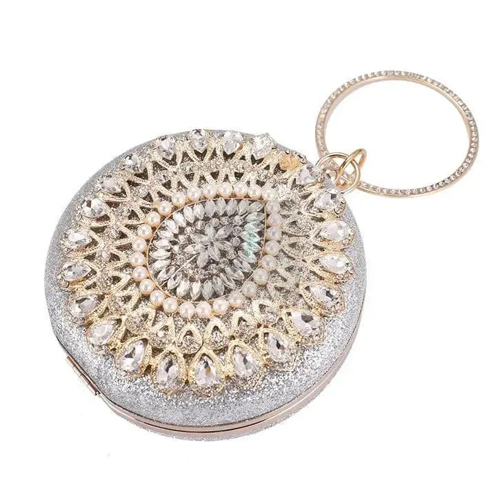 Pearl Clutch with Crystal Handle - Uniquely You Online