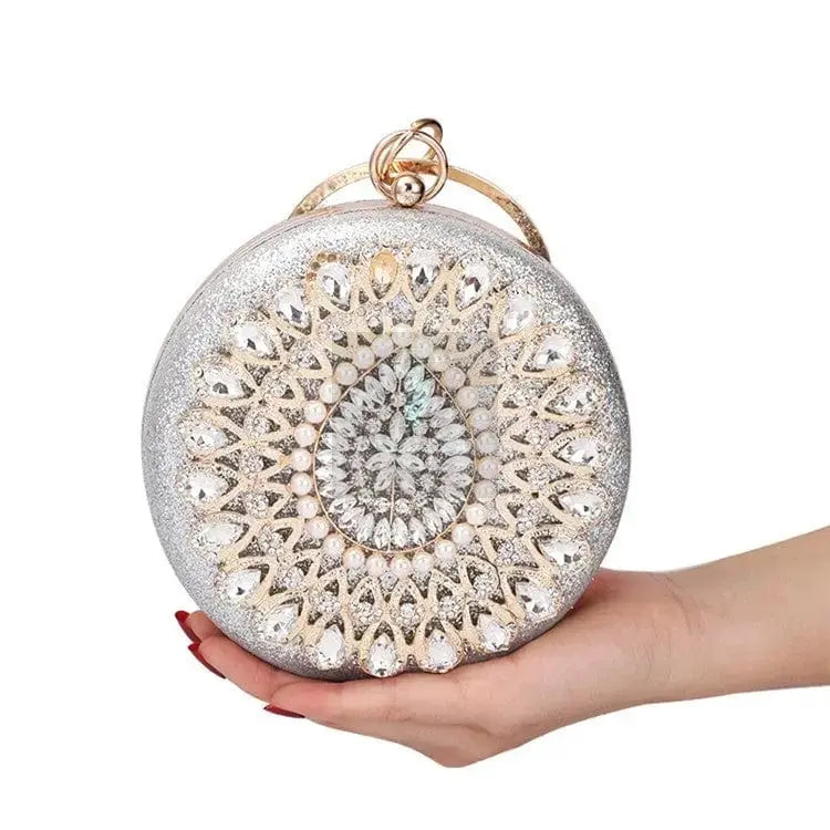 Pearl Clutch with Crystal Handle - Uniquely You Online