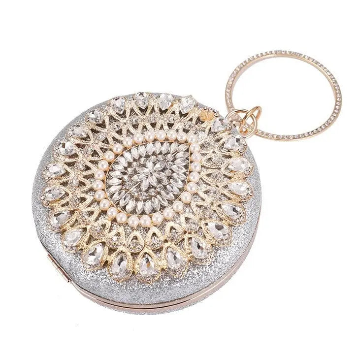 Pearl Clutch with Crystal Handle - Uniquely You Online