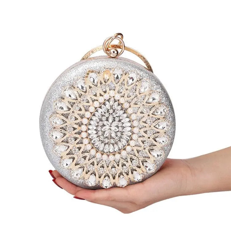 Pearl Clutch with Crystal Handle - Uniquely You Online