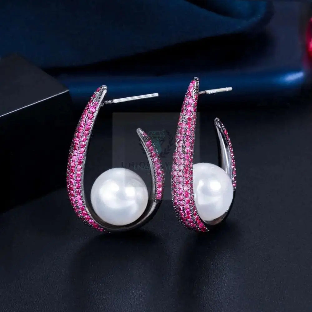 Pearl Drop Hoop Earrings - Uniquely You Online