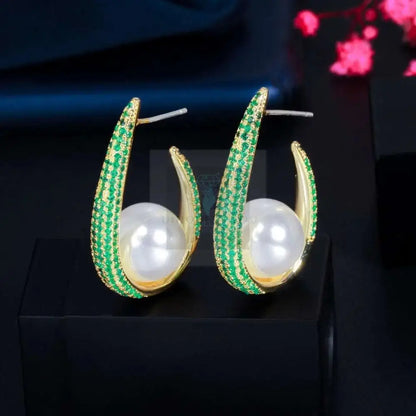 Pearl Drop Hoop Earrings - Uniquely You Online