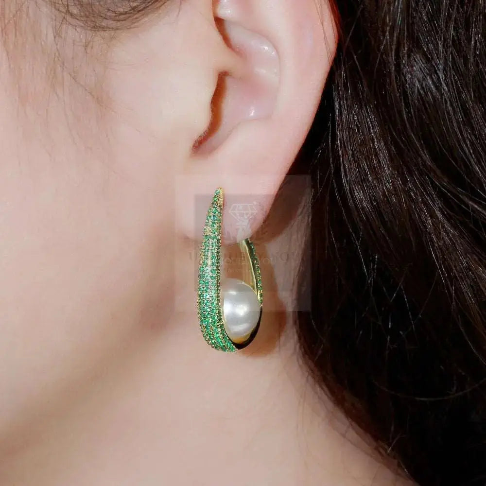 Pearl Drop Hoop Earrings - Uniquely You Online