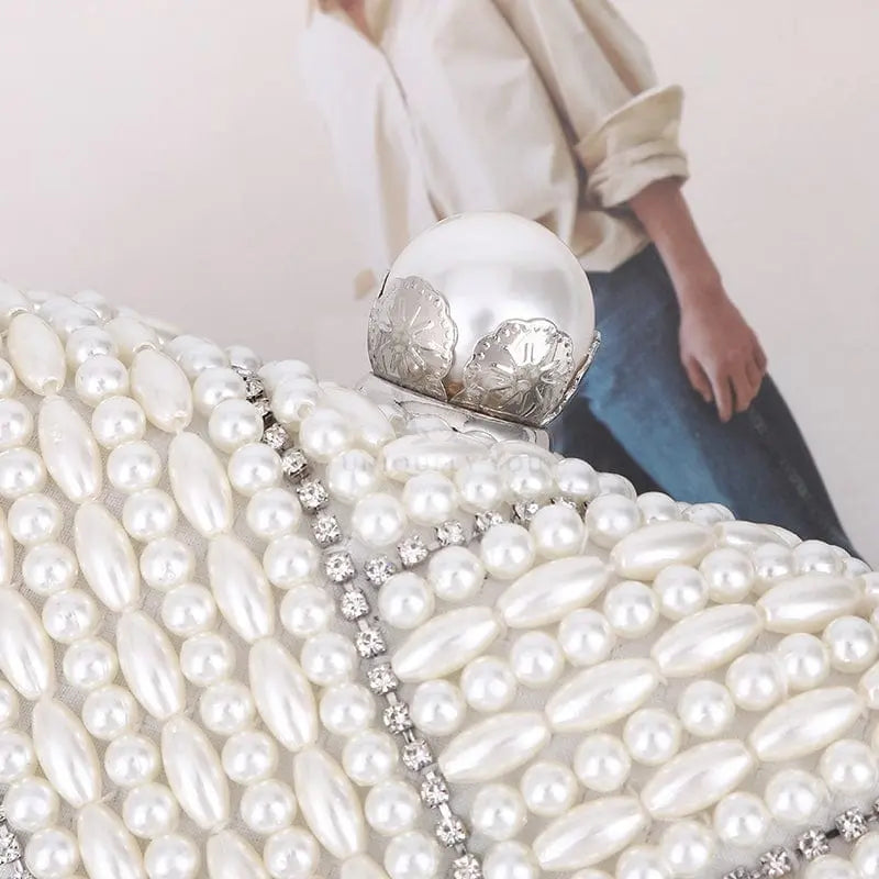 Pearl White Shell Clutch - Uniquely You Online