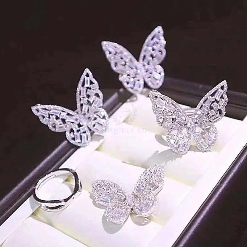 White Butterfly Ring/Pendant - Uniquely You Online