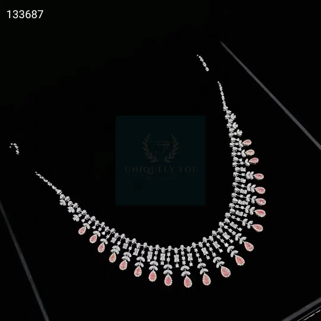 Pink Diamond Festoon Necklace  Uniquely You Online