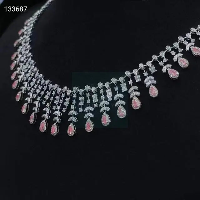 Pink Diamond Festoon Necklace  Uniquely You Online