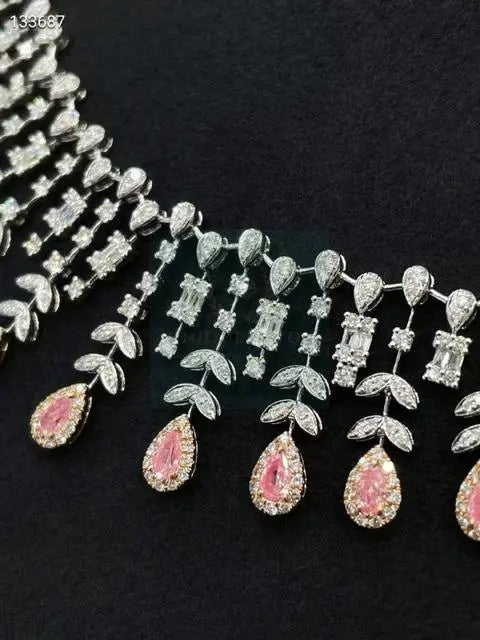 Pink Diamond Festoon Necklace  Uniquely You Online