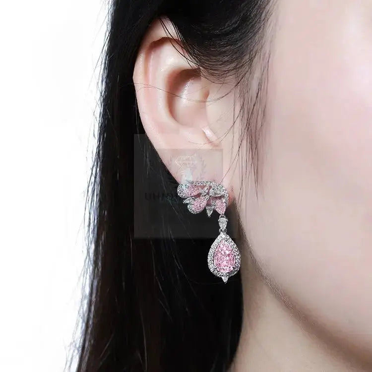 Pink Drop Wing Earring - Uniquely You Online