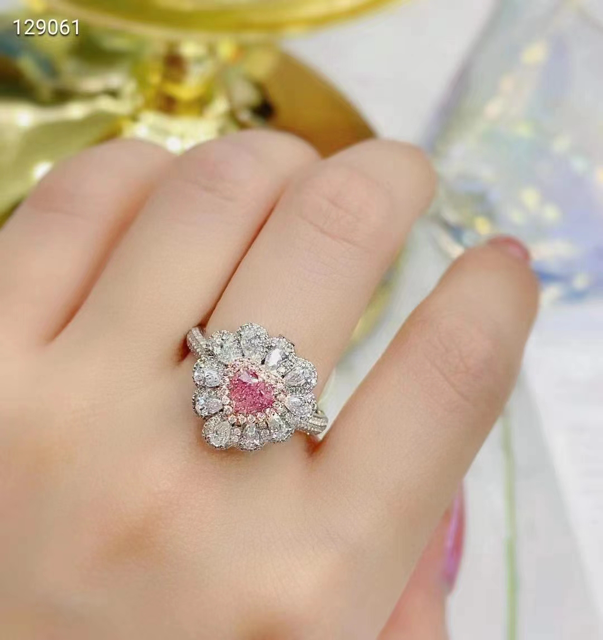 0.5ct Pink Heart Bouquet Diamond Ring