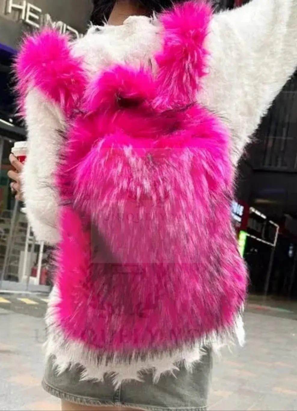 Plush Faux Fur Backpack  Uniquely You Online