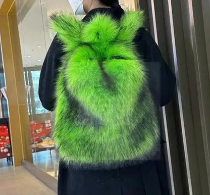 Plush Faux Fur Backpack  Uniquely You Online