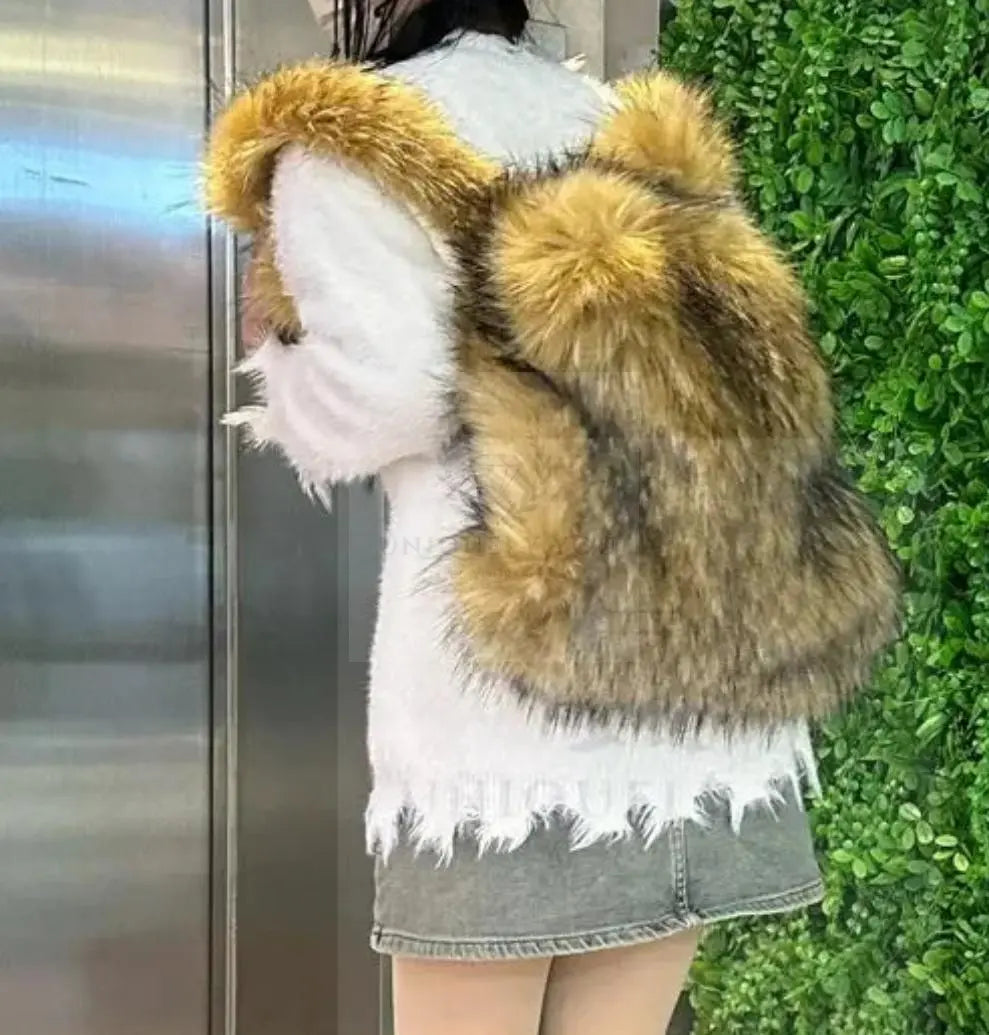 Plush Faux Fur Backpack  Uniquely You Online