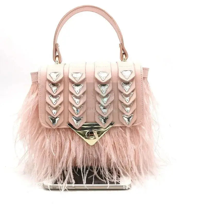 Point Me 2 Ostrich Feather Bag - Uniquely You Online