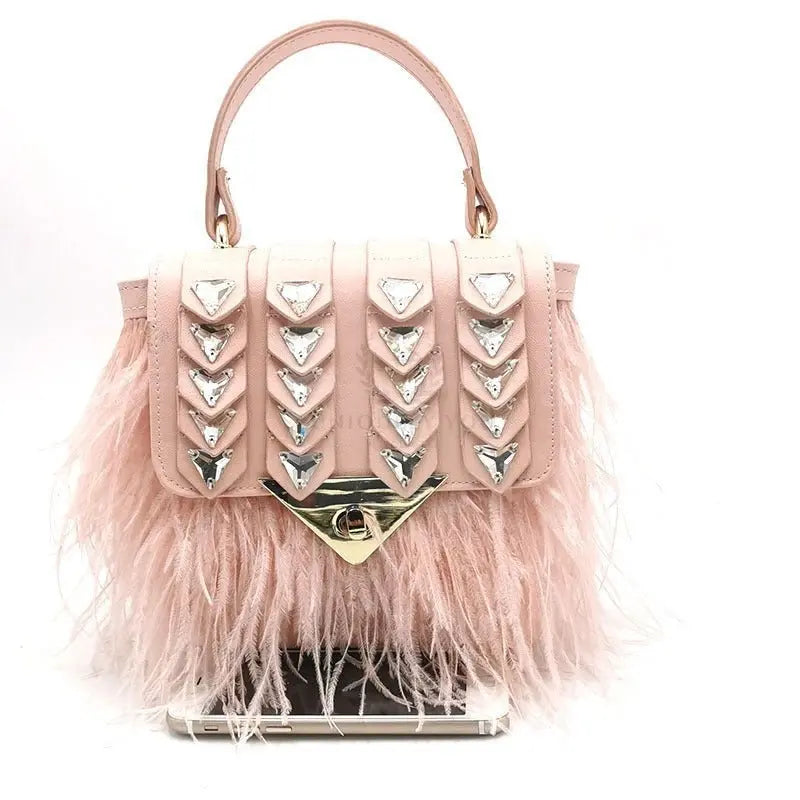 Point Me 2 Ostrich Feather Bag - Uniquely You Online