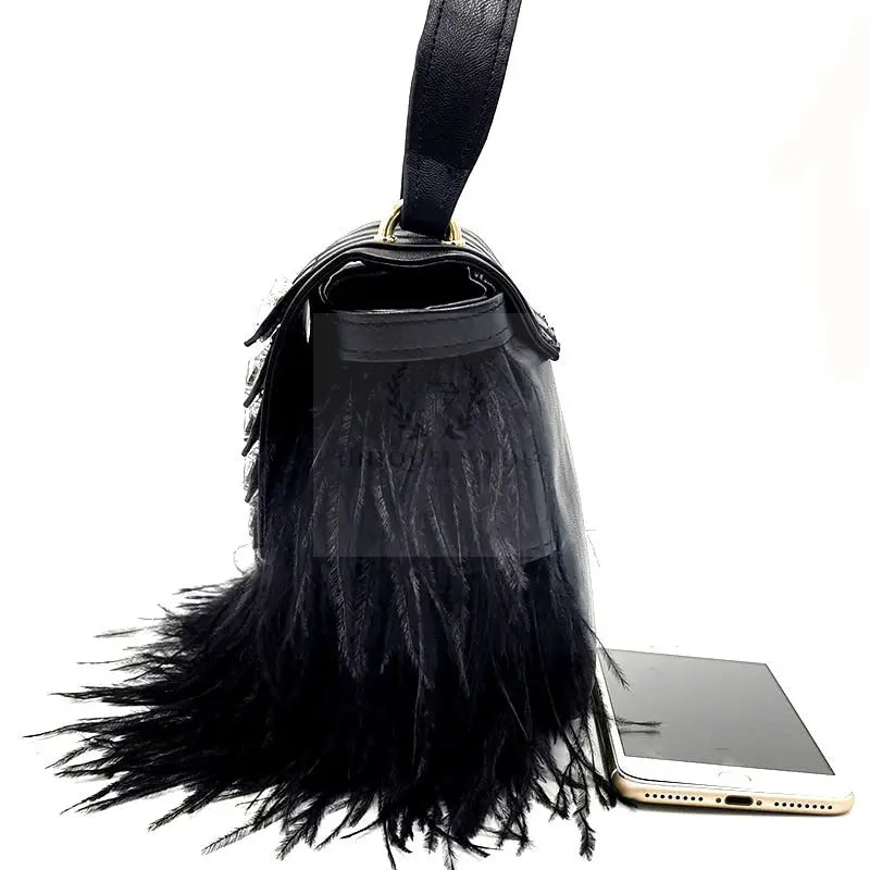 Point Me 2 Ostrich Feather Bag - Uniquely You Online