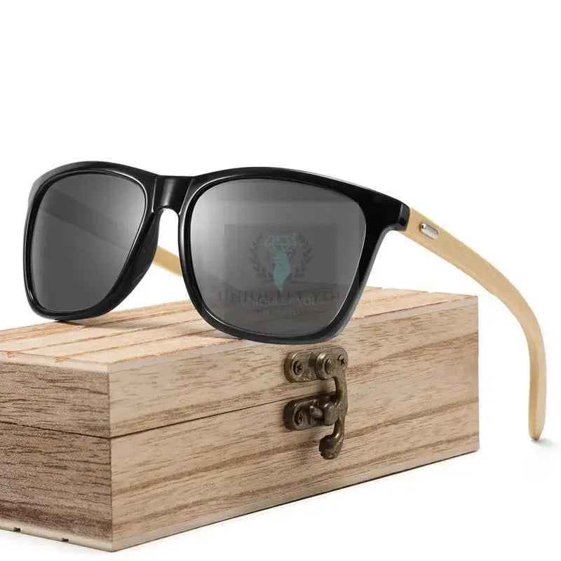 Polarized Bamboo Square Sunglasses - Uniquely You Online