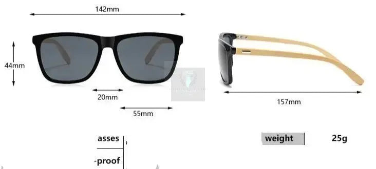 Polarized Bamboo Square Sunglasses - Uniquely You Online