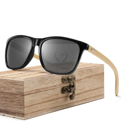 Polarized Bamboo Square Sunglasses - Uniquely You Online