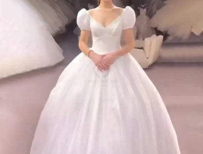 Puff Sleeves Sweetheart Ball Gown  Uniquely You Online