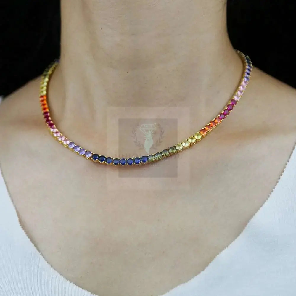 Rainbow CZ Tennis Chain - Uniquely You Online