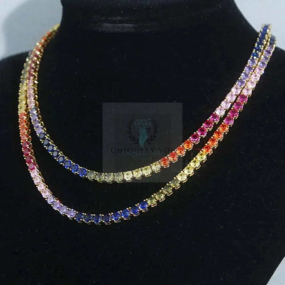 Rainbow CZ Tennis Chain - Uniquely You Online