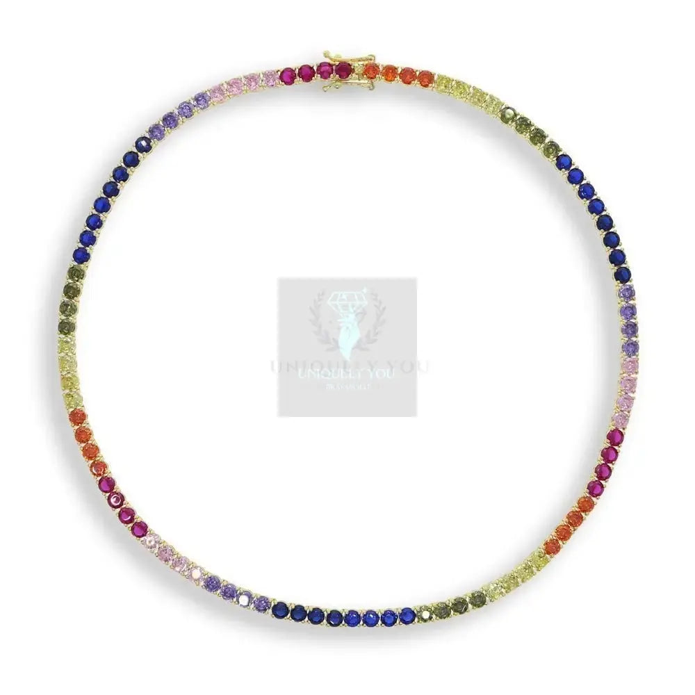 Rainbow CZ Tennis Chain - Uniquely You Online