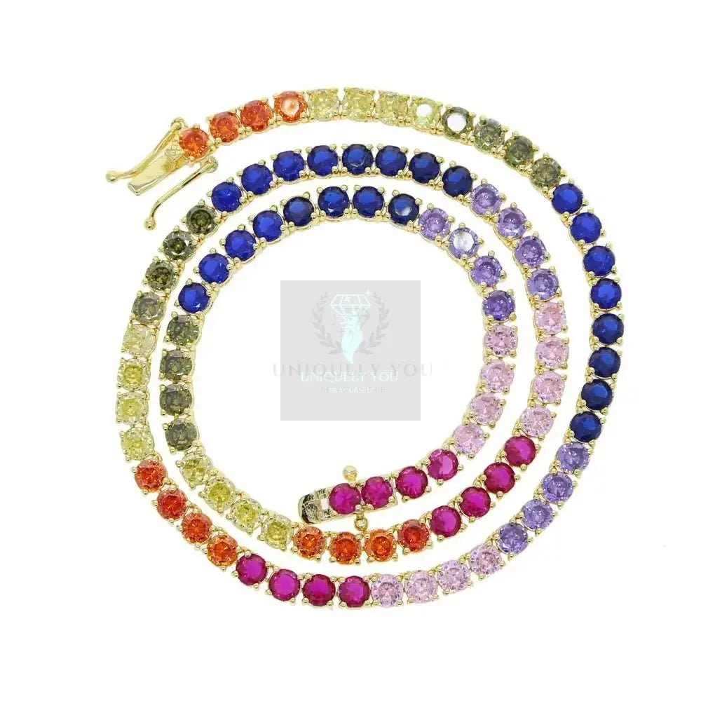 Rainbow CZ Tennis Chain - Uniquely You Online