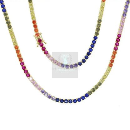 Rainbow CZ Tennis Chain - Uniquely You Online