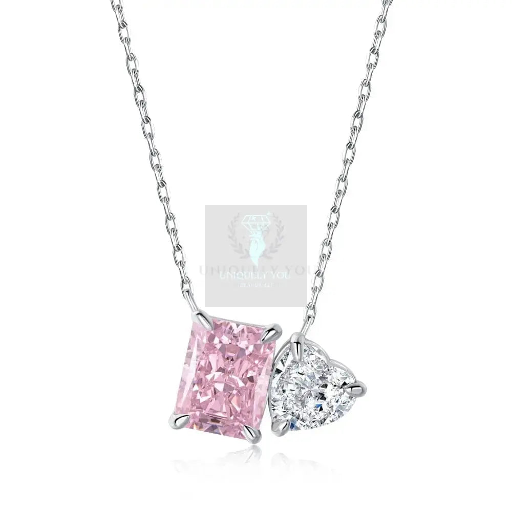 Rectangular/Heart Pendant with Necklace - Uniquely You Online