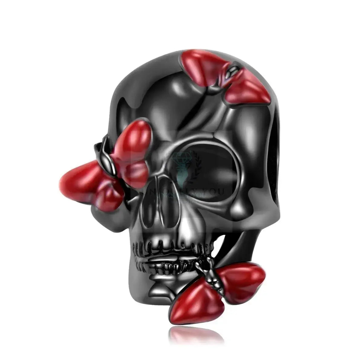 Red Butterfly Skull Charm - Uniquely You Online