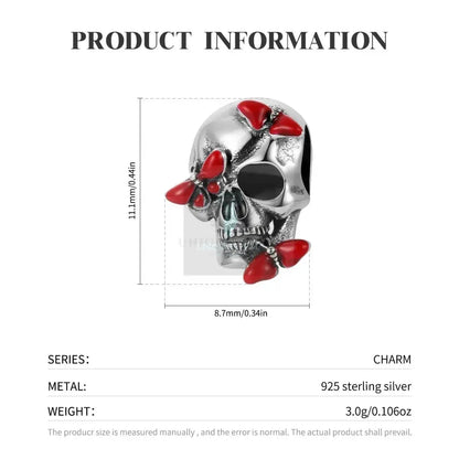 Red Butterfly Skull Charm - Uniquely You Online