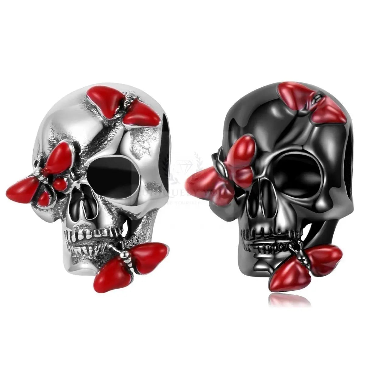 Red Butterfly Skull Charm - Uniquely You Online