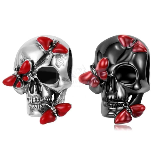 Red Butterfly Skull Charm - Uniquely You Online