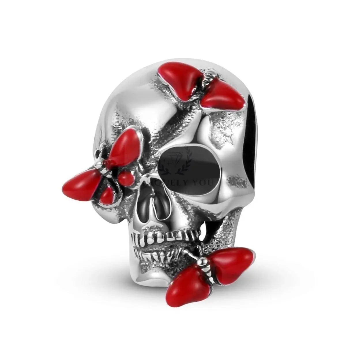 Red Butterfly Skull Charm - Uniquely You Online