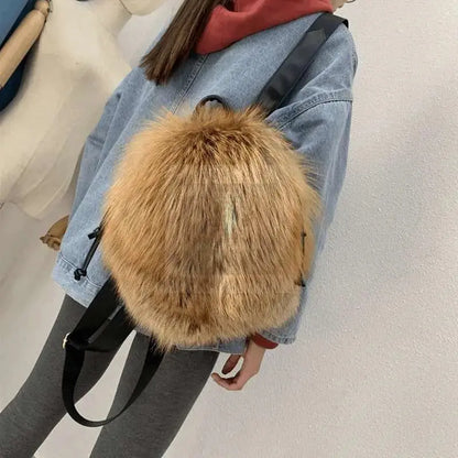 Red Fox Fur Backpack - Uniquely You Online