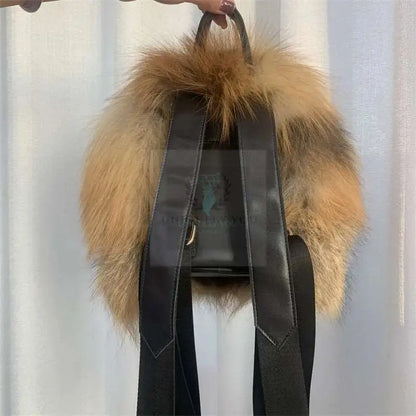 Red Fox Fur Backpack - Uniquely You Online