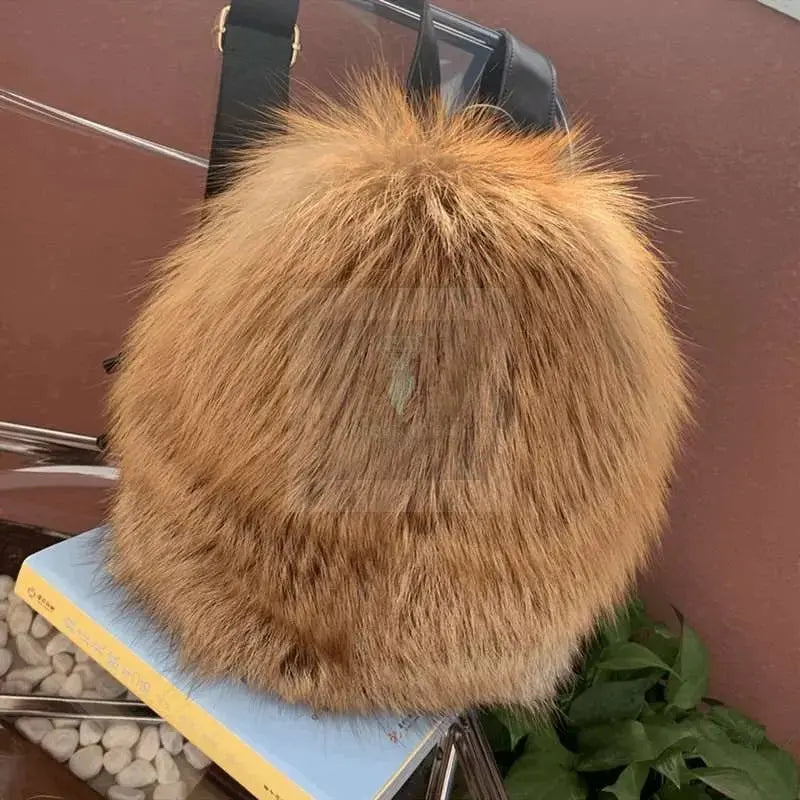 Red Fox Fur Backpack - Uniquely You Online