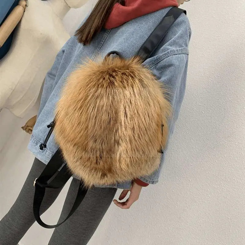 Red Fox Fur Backpack - Uniquely You Online