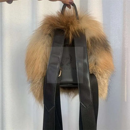 Red Fox Fur Backpack - Uniquely You Online