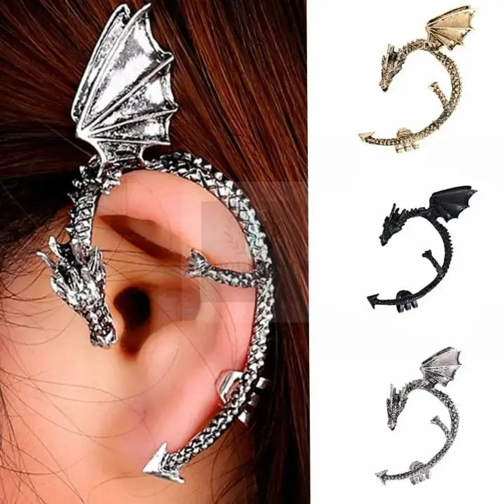 Retro Dragon Ear Cuff Clip - Uniquely You Online