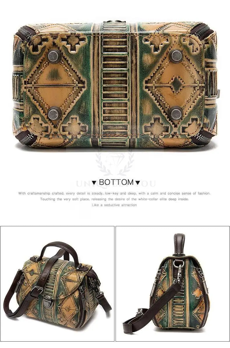 Retro Embossed Handbag - Uniquely You Online