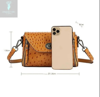 Retro Ostrich Patterned Crossbody  Uniquely You Online 