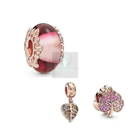 Rose Gold Leaves Charms - Uniquely You Online