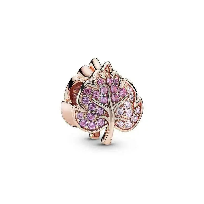 Rose Gold Leaves Charms - Uniquely You Online