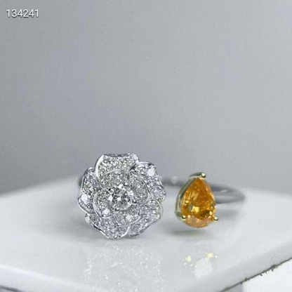 0.36ct Orange Diamond Rose Ring