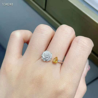 0.36ct Orange Diamond Rose Ring