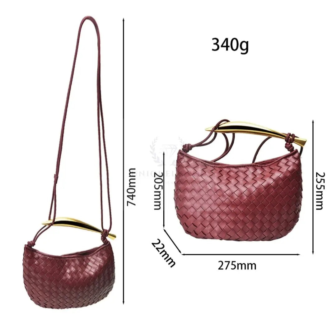 Sardine Handle Woven Dumpling Bag  Uniquely You Online