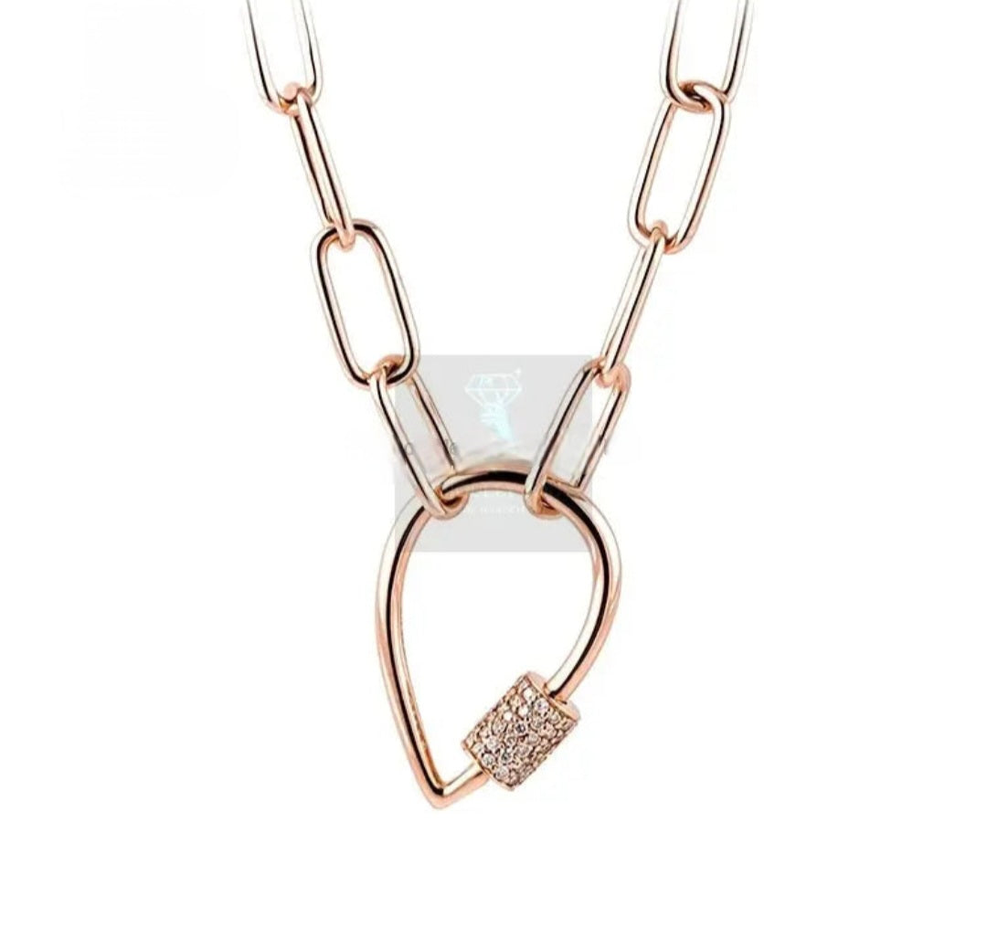 Rose Gold Classic Lab Diamond Necklace - Uniquely You Online